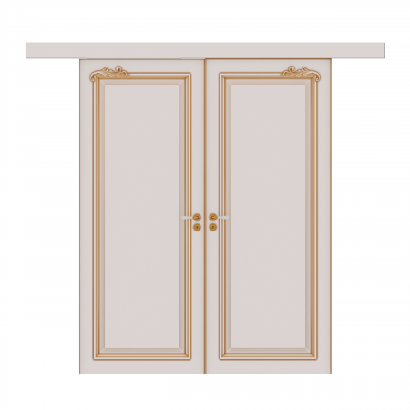 Подвійні розсувні двері Elegante з масиву ясена  - Фото 1